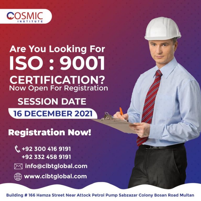 ISO 9001 Training Course in Pakistan